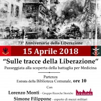 Nuova locandina Sulle tracce della Liberazione 15 aprile 2018