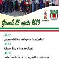 Locandina Celebrazioni 25 aprile 2019